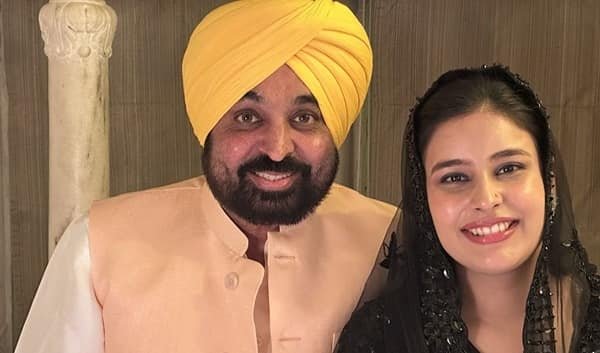 Dr Gurpreet Kaur and Bhagwant Mann