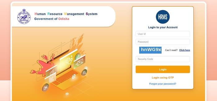 HRMS Odisha Portal Login